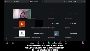 Pelatihan OSS RBA - LKPM Online Via Zoom 11 - 12 Desember 2025